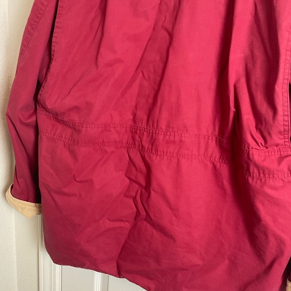J.CREW 90's field jacket Size: L Red Men Red Jacket with Beige Collar - Picture 8 of 10